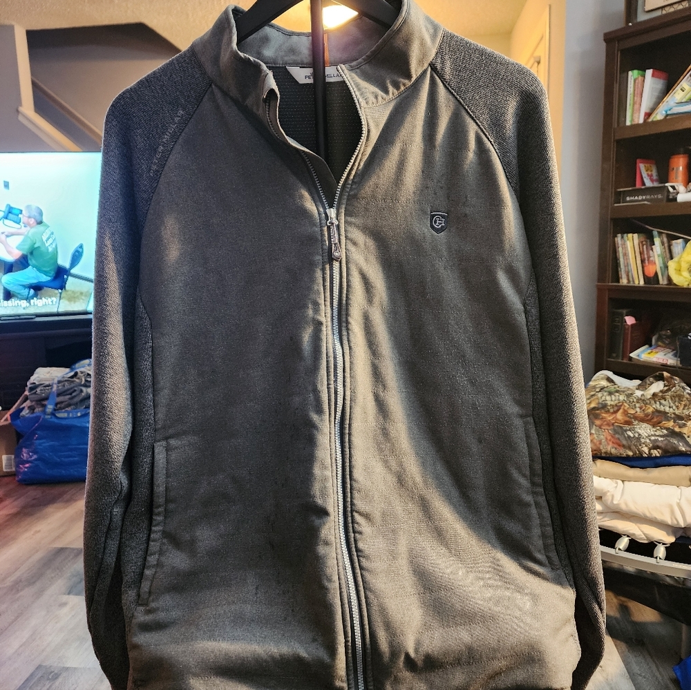 Peter Millar Charcoal Zip-Up Performance Jacket